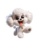 3D Art Dog Friends Toy Poodle Simple（個別スタンプ：7）