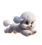 3D Art Dog Friends Toy Poodle Simple（個別スタンプ：8）