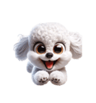 3D Art Dog Friends Toy Poodle Simple（個別スタンプ：9）