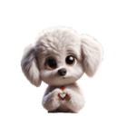 3D Art Dog Friends Toy Poodle Simple（個別スタンプ：11）