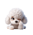 3D Art Dog Friends Toy Poodle Simple（個別スタンプ：13）