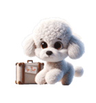 3D Art Dog Friends Toy Poodle Simple（個別スタンプ：16）