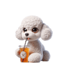 3D Art Dog Friends Toy Poodle Simple（個別スタンプ：17）