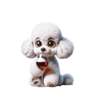 3D Art Dog Friends Toy Poodle Simple（個別スタンプ：18）