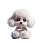 3D Art Dog Friends Toy Poodle Simple（個別スタンプ：20）