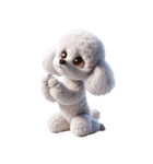 3D Art Dog Friends Toy Poodle Simple（個別スタンプ：25）