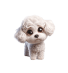 3D Art Dog Friends Toy Poodle Simple（個別スタンプ：26）