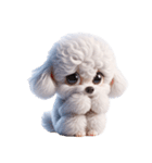 3D Art Dog Friends Toy Poodle Simple（個別スタンプ：27）