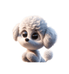 3D Art Dog Friends Toy Poodle Simple（個別スタンプ：28）