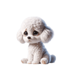 3D Art Dog Friends Toy Poodle Simple（個別スタンプ：30）