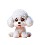 3D Art Dog Friends Toy Poodle Simple（個別スタンプ：32）