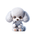 3D Art Dog Friends Toy Poodle Simple（個別スタンプ：35）