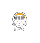 short hair girl yellow（個別スタンプ：2）
