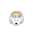 short hair girl yellow（個別スタンプ：22）