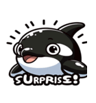 シャチの感情: かわいいスタンプ（個別スタンプ：3）