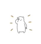 小さいけど爪がしっかりしているシロクマ（個別スタンプ：4）