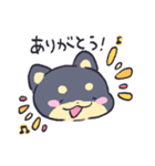 黒柴サブちゃんのひたすらにかわいい日常（個別スタンプ：1）