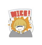 猫顔単眼スタンプ（個別スタンプ：9）