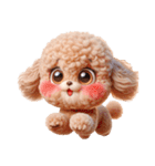 3D Art Dog Friends Toy Poodle Simple 2（個別スタンプ：1）