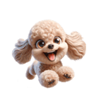 3D Art Dog Friends Toy Poodle Simple 2（個別スタンプ：3）