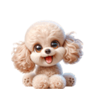 3D Art Dog Friends Toy Poodle Simple 2（個別スタンプ：4）