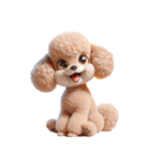 3D Art Dog Friends Toy Poodle Simple 2（個別スタンプ：5）