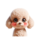 3D Art Dog Friends Toy Poodle Simple 2（個別スタンプ：7）