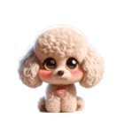 3D Art Dog Friends Toy Poodle Simple 2（個別スタンプ：8）