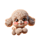 3D Art Dog Friends Toy Poodle Simple 2（個別スタンプ：11）