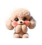 3D Art Dog Friends Toy Poodle Simple 2（個別スタンプ：13）