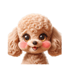 3D Art Dog Friends Toy Poodle Simple 2（個別スタンプ：20）