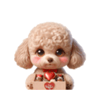 3D Art Dog Friends Toy Poodle Simple 2（個別スタンプ：23）