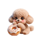 3D Art Dog Friends Toy Poodle Simple 2（個別スタンプ：26）