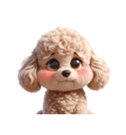 3D Art Dog Friends Toy Poodle Simple 2（個別スタンプ：28）