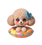 3D Art Dog Friends Toy Poodle Simple 2（個別スタンプ：31）