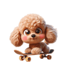 3D Art Dog Friends Toy Poodle Simple 2（個別スタンプ：33）