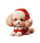 3D Art Dog Friends Toy Poodle Simple 2（個別スタンプ：34）