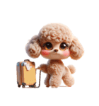 3D Art Dog Friends Toy Poodle Simple 2（個別スタンプ：35）