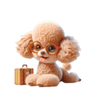 3D Art Dog Friends Toy Poodle Simple 2（個別スタンプ：36）