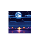 夜空のドット絵スタンプ（個別スタンプ：2）