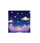 夜空のドット絵スタンプ（個別スタンプ：3）