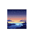 夜空のドット絵スタンプ（個別スタンプ：11）