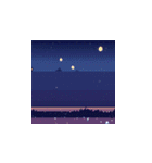 夜空のドット絵スタンプ（個別スタンプ：13）