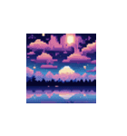 夜空のドット絵スタンプ（個別スタンプ：14）