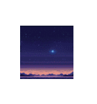 夜空のドット絵スタンプ（個別スタンプ：15）