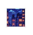 夜空のドット絵スタンプ（個別スタンプ：16）