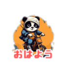 パンダ＆バイクスタンプ（個別スタンプ：1）