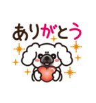 ペキニーズ 綿あめ犬 もふもふ白わんこ（個別スタンプ：1）