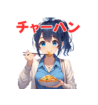 なんでも美味しそうに食べるZQNちゃん（個別スタンプ：5）