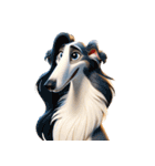 3D Art Dog Friends Borzoi Simple（個別スタンプ：3）